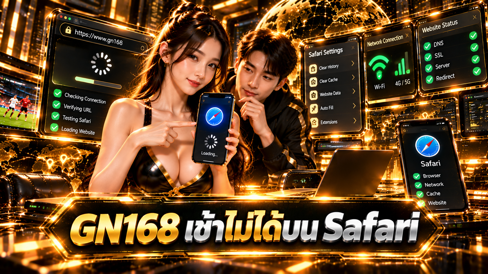 GN168 เข้าไม่ได้บน Safari