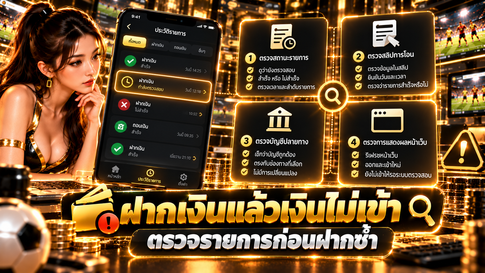 ฝากเงิน GN168 แล้วเงินไม่เข้า